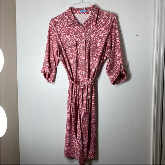 J McLaughlin Brynn Button Front Shirt Dress Catalina cloth size small - Picture 1 of 2